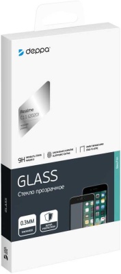 Защитное стекло для экрана Deppa черный для Realme C11 1шт. (62687)