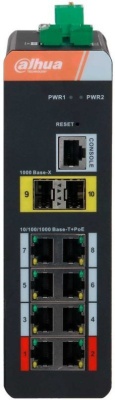 Коммутатор Dahua DH-IS4210-8GT-120 (L2) 8x1Гбит/с 2SFP 8PoE 120W управляемый