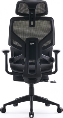 Кресло Cactus CS-CHR-MC01-LGNBK салатовый сиденье черный сетка/ткань с подголов. крестов. пластик подст.для ног