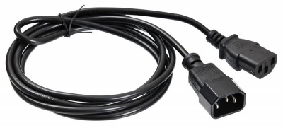 Кабель-удлинитель Buro IEC C13 IEC C14 1.8м (AN23-1008) черный (пакет)