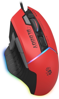 Мышь A4Tech Bloody W95 Max Sports красный/черный оптическая 12000dpi USB 10but (W95 MAX SPORTS RED)
