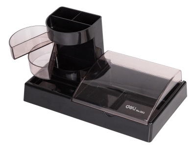 Настольный набор Deli E38254 (16 предметов) пластик черный