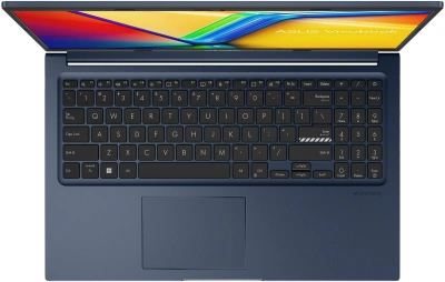Ноутбук Asus Vivobook 15 F1504VA-BQ250 Core 5 120U 8Gb SSD512Gb Intel Graphics 15.6" WVA FHD (1920x1080) Windows 11 Home blue WiFi BT Cam (90NB13Y1-M01FT0)