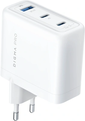 Сетевое зар./устр. Digma Pro DPW10C 100W 5A (PD+QC) 2хUSB-C/USB-A универсальное белый (DPW1С0G012WH)