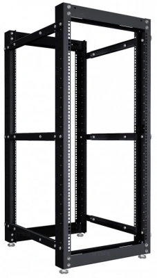 Стойка двухрамная NTSS NTSS-2POR24U/600-1000-BL 24U 550ммx1000мм 600кг черный