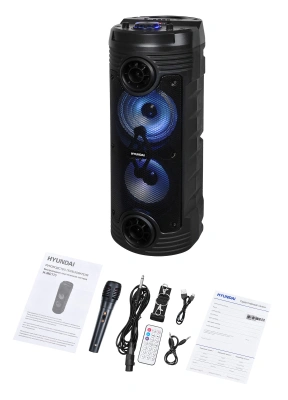 Минисистема Hyundai H-MC170 черный 80Вт FM USB BT SD/MMC