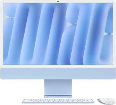 Моноблок Apple iMac A3137 24" 4.5K M4 10 core (4) 16Gb SSD256Gb 10 core GPU macOS WiFi BT 143W клавиатура мышь Cam синий 4480x2520
