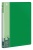 Папка с 40 прозр.вклад. Бюрократ -BPV40GRN A4 пластик 0.65мм торц.карм с бум. встав зеленый