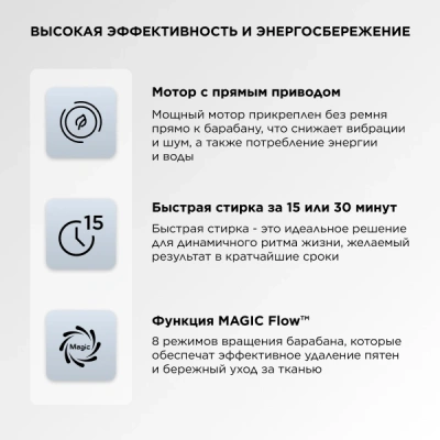 Стиральная машина TCL TWRP-1108W12G2 класс: A+++ загр.фронтальная макс.:8кг серый инвертор