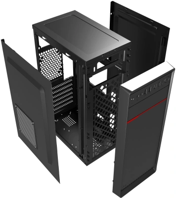 Корпус Digma DCC-MD302 черный без БП ATX 1x80mm 3x120mm 2xUSB2.0 2xUSB3.0 audio