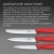 Набор ножей кухон. Victorinox Swiss Classic 6.7111.34C1 для овощей компл.:3предм. красный европодвес Набор ножей кухон. Victorinox Swiss Classic 6.7111.34C1 для овощей компл.:3предм. красный европодвес