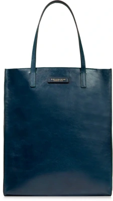 Сумка шоппер женская The Bridge Mirra 04130401/YH темно-синяя натур.кожа