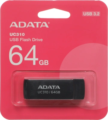 Флеш Диск A-Data 64GB UC310 UC310-64G-RBK USB3.2 черный