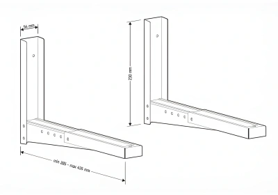 Кронштейн для СВЧ Holder MWS-2002 металлик макс.40кг настенный фиксированный