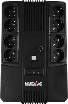 Источник бесперебойного питания Импульс Мастер 600 360Вт 600ВА черный