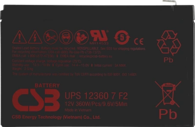 Батарея для ИБП CSB UPS 123607 F 12В 7.5Ач