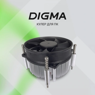 Устройство охлаждения(кулер) Digma D-CPC110-PWM3 Soc-1151/1200/2066/1700 черный 4-pin 25dB Al+Cu 110W 350gr Ret