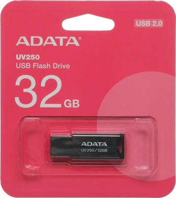 Флеш Диск A-Data 32Gb UV250 AUV250-32G-RBK USB2.0 серебристый