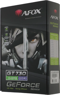 Видеокарта Afox PCI-E 3.0 AF740-2048D5H3-V2 NVIDIA GeForce GT 740 2Gb 128bit GDDR5 993/5000 DVIx1 HDMIx1 CRTx1 HDCP Ret