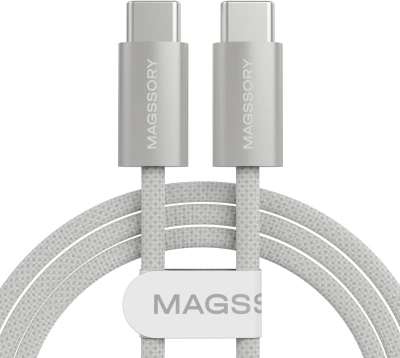 Кабель Magssory CBL002 USB Type-C (m)-USB Type-C (m) 1.5м белый коробка