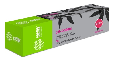 Картридж лазерный Cactus 44469715 CS-O330M 44469715 пурпурный (3000стр.) для Oki C330/C530