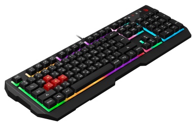Клавиатура A4Tech B135N черный USB for gamer LED (подставка для запястий) кабель 1.8м