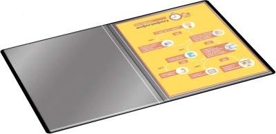 Папка с 30 прозр.вклад. Silwerhof SE-V30BLK A4 пластик 0.5мм черный
