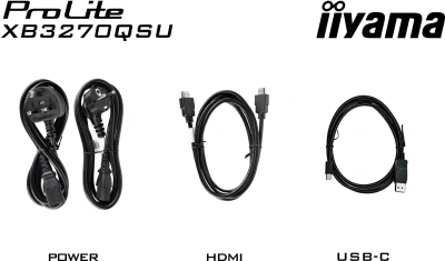 Монитор Iiyama 31.5" ProLite XB3270QSU-B1 черный IPS 16:9 HDMI M/M матовая HAS Piv 250cd 178гр/178гр 2560x1440 100Hz DP 2K USB 8.6кг