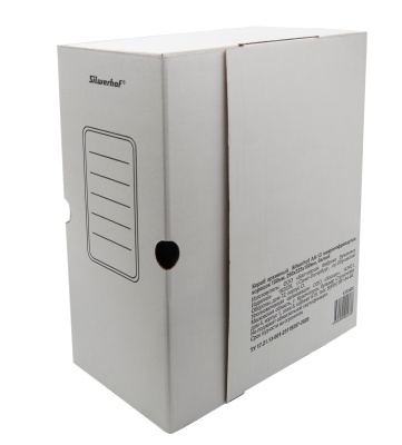 Короб архивный Silwerhof КА-150БЕЛЫЙ микрогофрокартон корешок 150мм 260x325x150мм белый