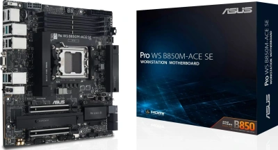 Материнская плата Asus PRO WS B850M-ACE SE Socket AM5 AMD B850 mATX AC`97 8ch(7.1) 1x10G/1х2,5G/1xGigabit RAID+VGA+HDMI+DP