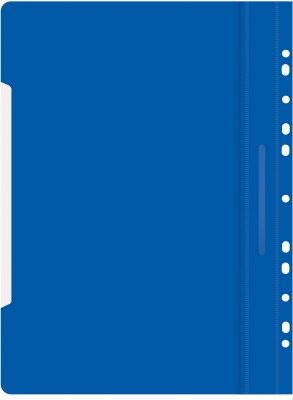 Папка-скоросшиватель Бюрократ PS-P20BLU A4 прозрач.верх.лист боков.перф. пластик синий 0.12/0.16
