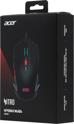 Мышь Acer Nitro OMW301 черный оптическая 7200dpi USB 6but (ZL.MCECC.024)