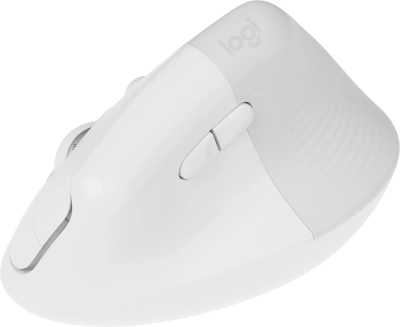 Мышь Logitech Lift белый оптическая 4000dpi silent беспров. BT/Radio USB для ноутбука 5but (910-006486)