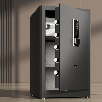 Сейф офисный Deli ET597 800x480x420мм электронный/ключевой/биометрический трейзер