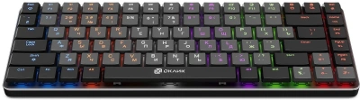 Клавиатура Оклик K615X механическая серый/серебристый USB slim Multimedia for gamer LED (1934413) кабель 1.5м