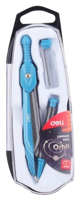 Циркуль Deli EG20302 металл в компл.:карандаш мех.