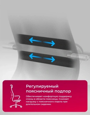 Кресло Метта SU-B-10 черный сиденье черный сетка/ткань с подголов. крестов. пластик хром
