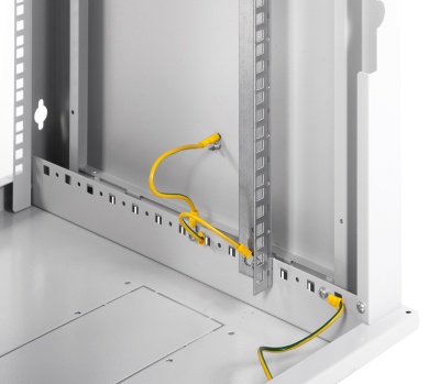 Шкаф коммутационный ЦМО ШРН-Эконом (ШРН-Э-15.500.1) настенный 15U 600x520мм пер.дв.металл направл.под закл.гайки 75кг серый 470мм 22.68кг 180град. 742мм IP20 сталь