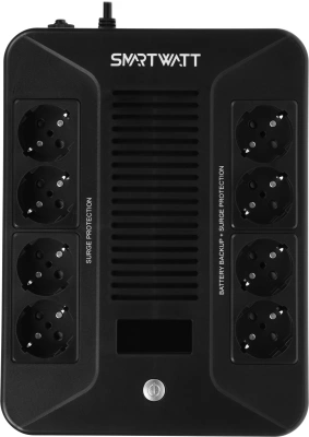 Источник бесперебойного питания Smartwatt Safe Pro LCD 360Вт 600ВА черный