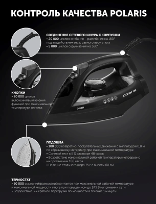 Утюг Polaris PIR 2478K 2400Вт черный