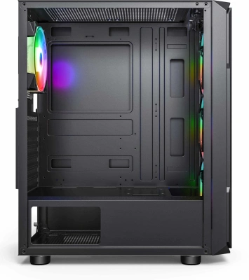 Корпус Accord 3338 черный без БП ATX 6x120mm 1xUSB2.0 1xUSB3.0 audio bott PSU