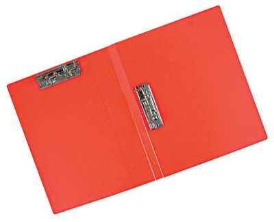 Папка метал.зажим/метал.зажим Бюрократ -PZ07C+C A4 пластик 0.7мм кор.20мм торц.карм с бум. встав ассорти