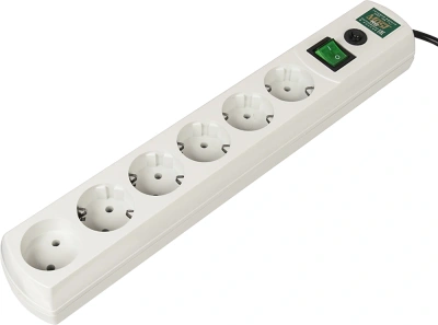 Сетевой фильтр Most RG 5м (6 розеток) белый (коробка)