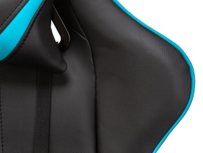 Кресло игровое A4Tech X7 GG-1200 черный/голубой экокожа крестов. пластик