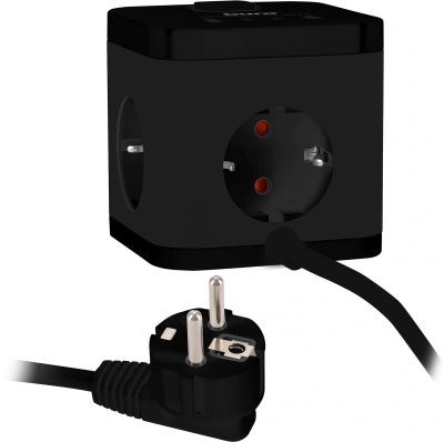 Сетевой удлинитель Buro BU-PC3.1UС-B 1.5м (3 розетки) черный (коробка)