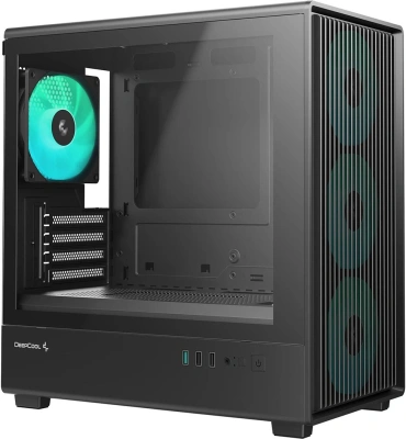 Корпус Deepcool CC350 4F черный без БП mATX 8x120mm 2x140mm 2xUSB2.0 1xUSB3.0 audio bott PSU