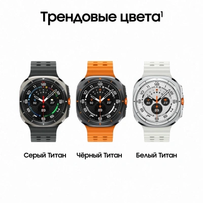 Смарт-часы Samsung Galaxy Watch Ultra LTE 47мм 1.5" AMOLED корп.черный рем.оранжевый (SM-L705FDAACAU)