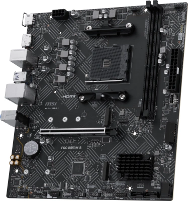 Материнская плата MSI PRO B550M-B Soc-AM4 AMD B550 2xDDR4 mATX AC`97 8ch(7.1) GbLAN RAID+HDMI+DP
