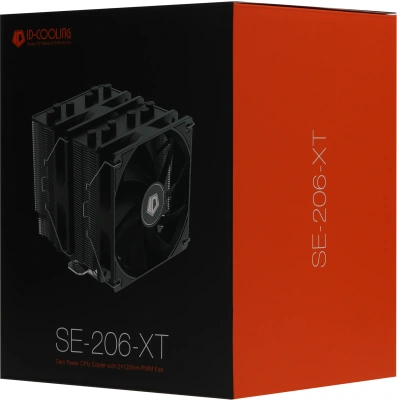 Устройство охлаждения(кулер) ID-Cooling SE-206-XT Soc-AM5/AM4/1200/1700/1851 черный 4-pin 15-35dB Al+Cu 250W 1100gr Ret