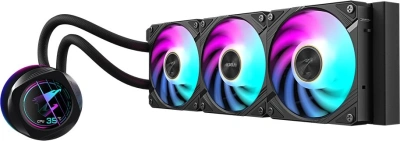 Система водяного охлаждения Gigabyte Aorus Waterforce X II 360 ARGB Soc-TR4/sTR5/AM5/AM4/1200/1700/1851 черный 4-pin 12-37.5dB Al LCD Ret (GP-AORUS WATERFORCE X II 360)